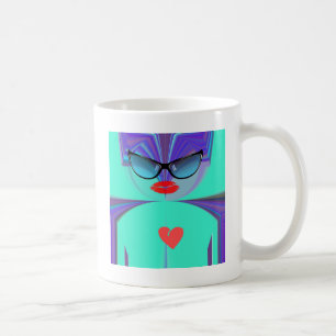 Diva Aura Vibrant Sunglasses Red Heart Designer Ki Coffee Mug
