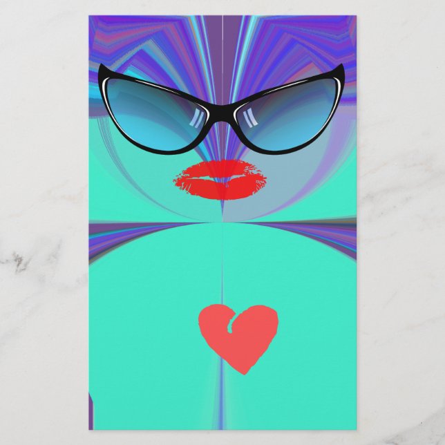 Diva Aura Vibrant Sunglasses Red Heart Designer Pa (Front)