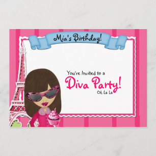 Diva Birthday Invitation