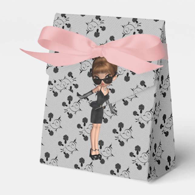 Diva Birthday Party Favour Box (Front Side)