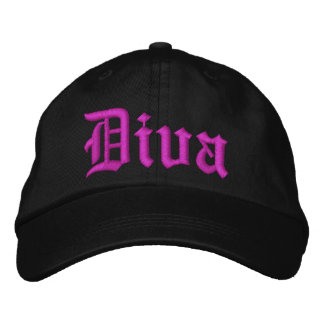 Diva Black With Hot Pink Ladies Hat