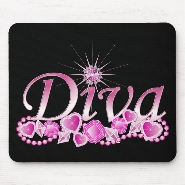 Diva Bling Mouse Pad (Front)