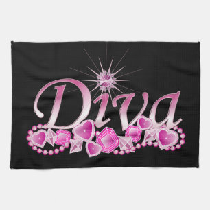 Diva Bling Tea Towel