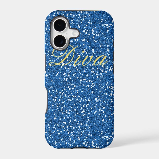 Diva Blue Faux Glitter (Back)