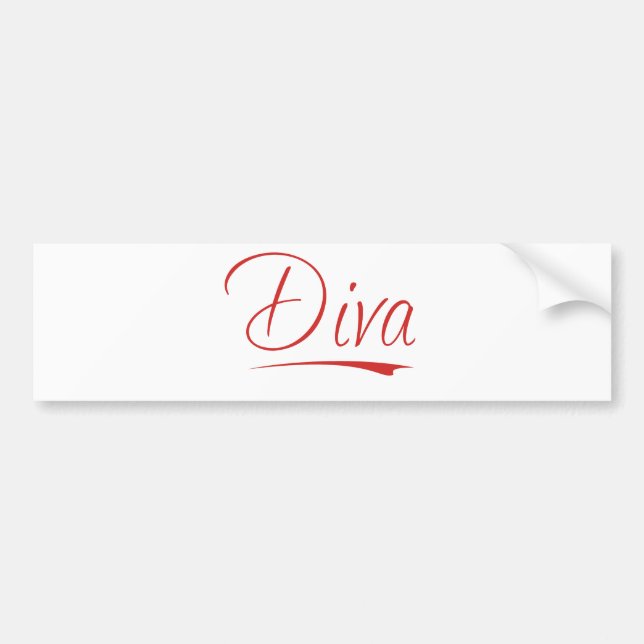 diva bumper sticker (Front)