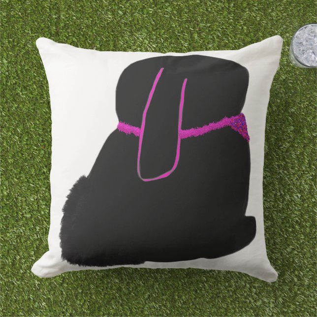 Diva bunny with sparkle cushion (Grass)