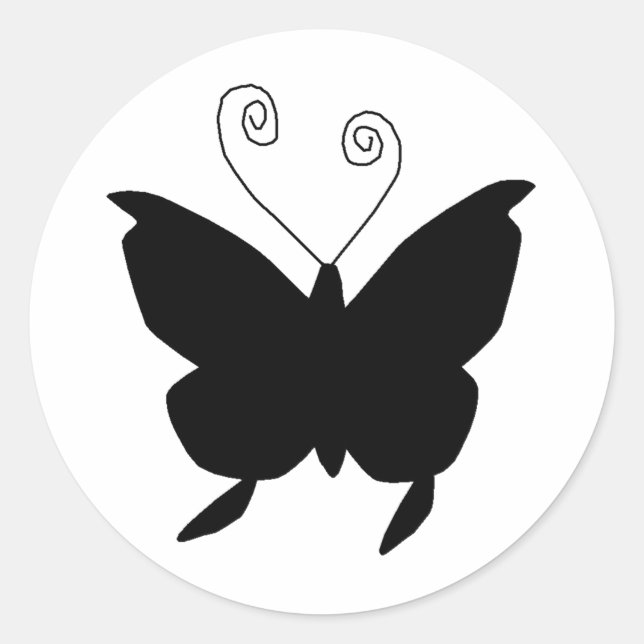 Diva Butterfly Classic Round Sticker (Front)