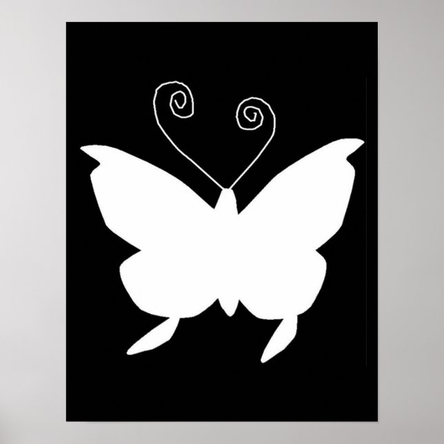 Diva Butterfly In White Poster (Front)