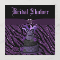 Diva Cake & Printed Zebra Glitter Bridal Shower