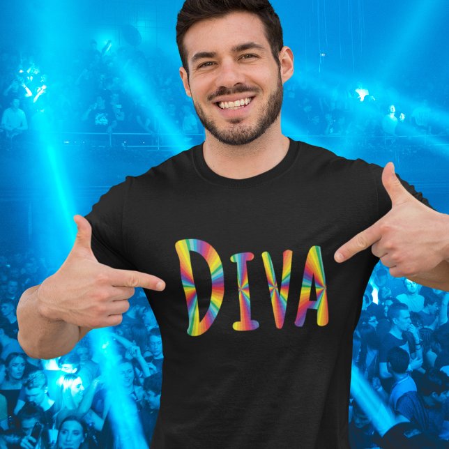 DIVA Campy Humour Colourful Funny Fabulous Chic Co T-Shirt (Creator Uploaded)