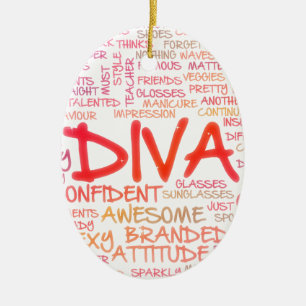 Diva Ceramic Ornament