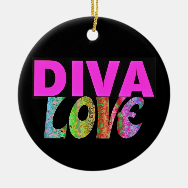 Diva Ceramic Tree Decoration (Front)