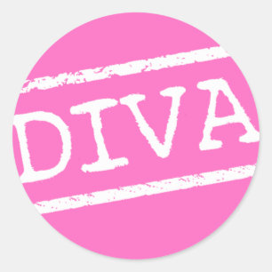 "DIVA" CLASSIC ROUND STICKER