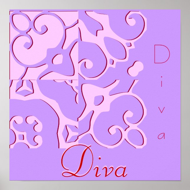 Diva Designer Name Poster (Front)