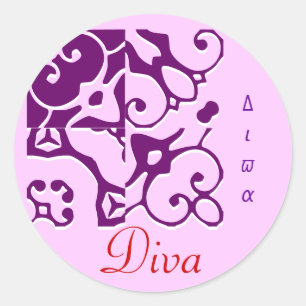 Diva Designer Name Sticker