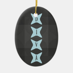 DIVA: Divinely inspired victorious attitude Ceramic Ornament