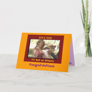 DIVA DOG "Congratulations!" Greeting Card