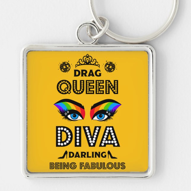 Diva Drag Queen Key Ring (Front)