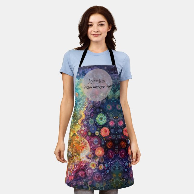 Diva Elegant Style Vivid Colours  Apron (Worn)