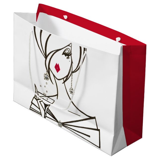 “Diva Fabulous” Large Gift Bag (Front Angled)