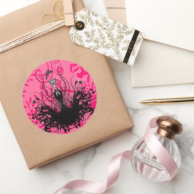 Diva Fashion Sticker - Raspberry Hot Bright Pink (Gifting)