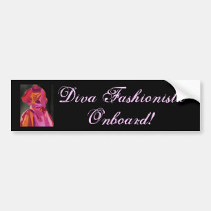 Diva Fashionista Autumn Reds Bumper Sticker