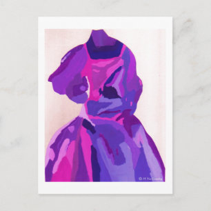 Diva Fashionista In Blue Postcard