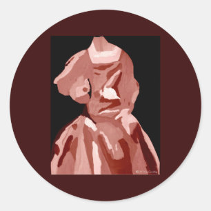 Diva Fashionista In Neutral Classic Round Sticker