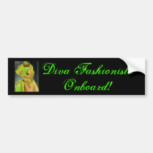 Diva Fashionista In Spring Bumper Sticker