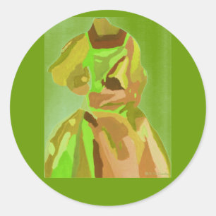 Diva Fashionista In Spring Classic Round Sticker