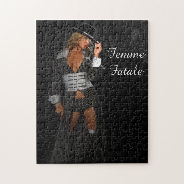 Diva Gangster Femme Fatale Jigsaw Puzzle (Vertical)