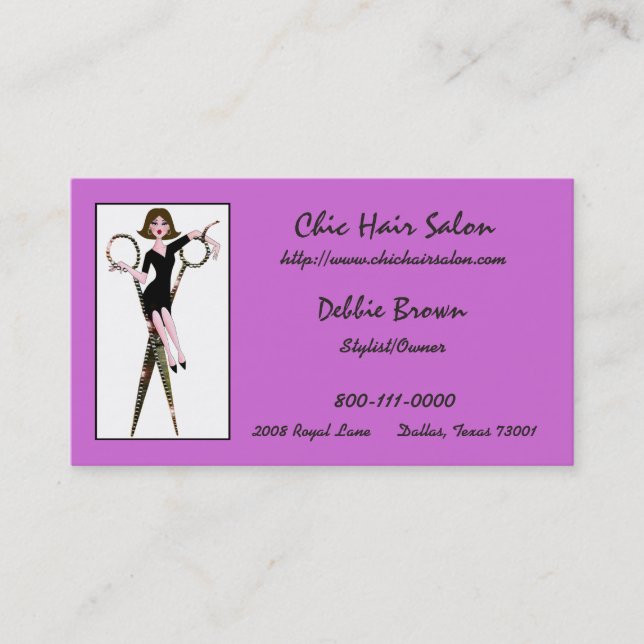 Diva Hair Salon Business Cards (Front)