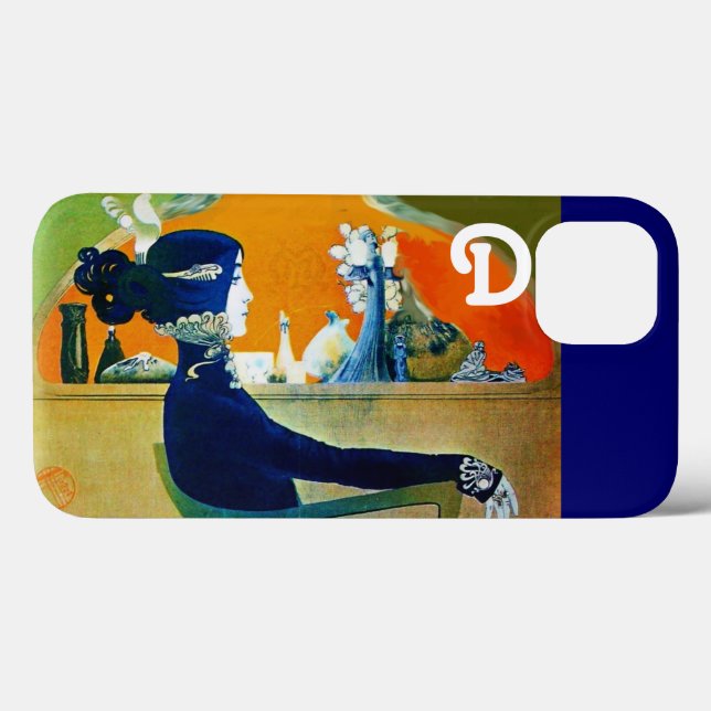 DIVA IN BLUE ,BEAUTY FASHION MONOGRAM Case-Mate iPhone CASE (Back (Horizontal))
