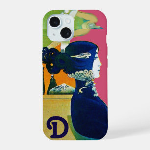 DIVA IN BLUE ,BEAUTY FASHION MONOGRAM iPhone 15 CASE