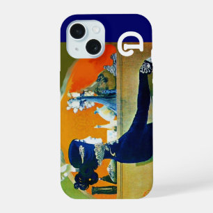 DIVA IN BLUE ,BEAUTY FASHION MONOGRAM iPhone 15 CASE