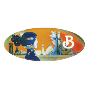 DIVA IN BLUE /HAIR BEAUTY FASHION MONOGRAM NAME TAG