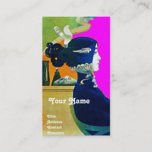 DIVA IN BLUE MONOGRAM Beauty Salon ,Makeup Artist Business Card