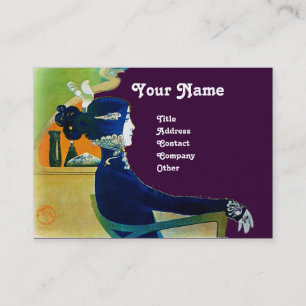 DIVA IN BLUE MONOGRAM Beauty Salon ,Makeup Artist Business Card