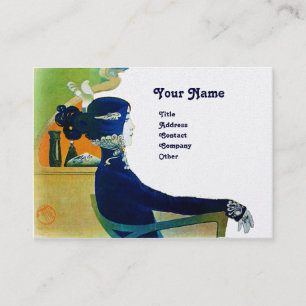 DIVA IN BLUE MONOGRAM Beauty Salon ,Makeup Artist Business Card