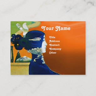 DIVA IN BLUE MONOGRAM Beauty Salon ,Makeup Artist Business Card