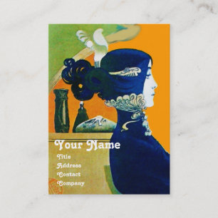 DIVA IN BLUE MONOGRAM Beauty Salon ,Makeup Artist Business Card