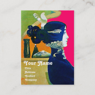 DIVA IN BLUE MONOGRAM Beauty Salon ,Makeup Artist Business Card