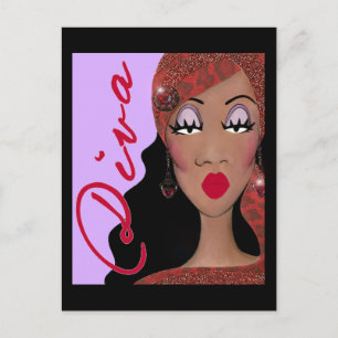DIVA is a four letter word...Postcards Postcard