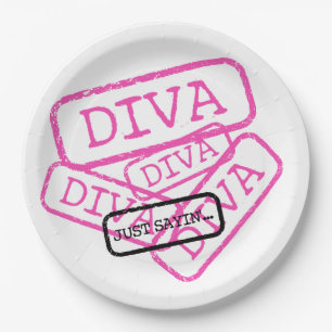 "DIVA - Just Sayin" Party Paper Plates