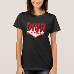 Diva Las Vegas Girls Trip Bachelorette Party Girl T-Shirt
