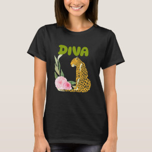 DIVA Leopard Panther Cat Animal Gifts,Diva Tees an