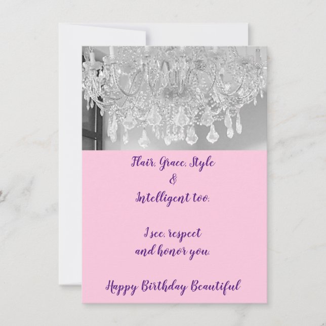 DIVA Life Flair Happy Birthday Flat Card (Front)