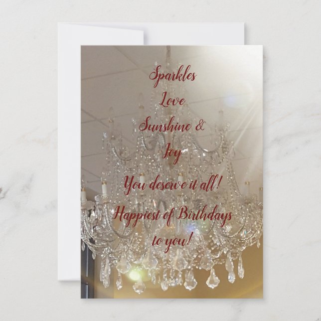 DIVA Life Sparkles Happy Birthday Flat Card (Front)