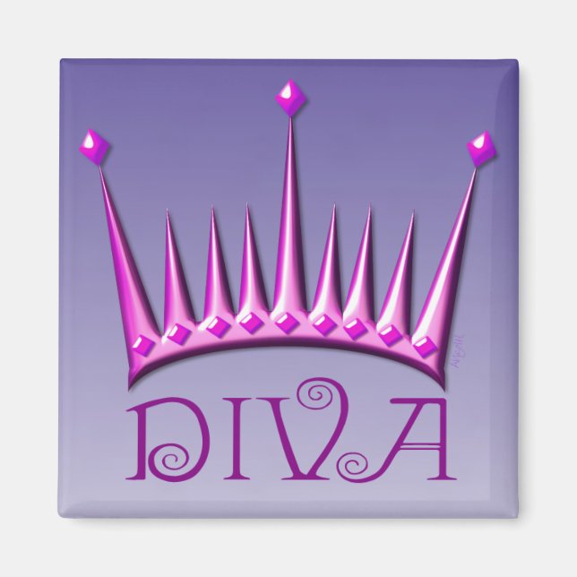 Diva magnet in fuschia AH2010 (Front)