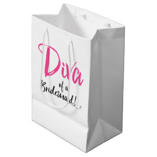 "Diva of a Bridesmaid!" Medium Gift Bag